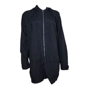 Shed Rain Jacket Womens L Large Black Pouchables Packable Outdoor Hooded Travel